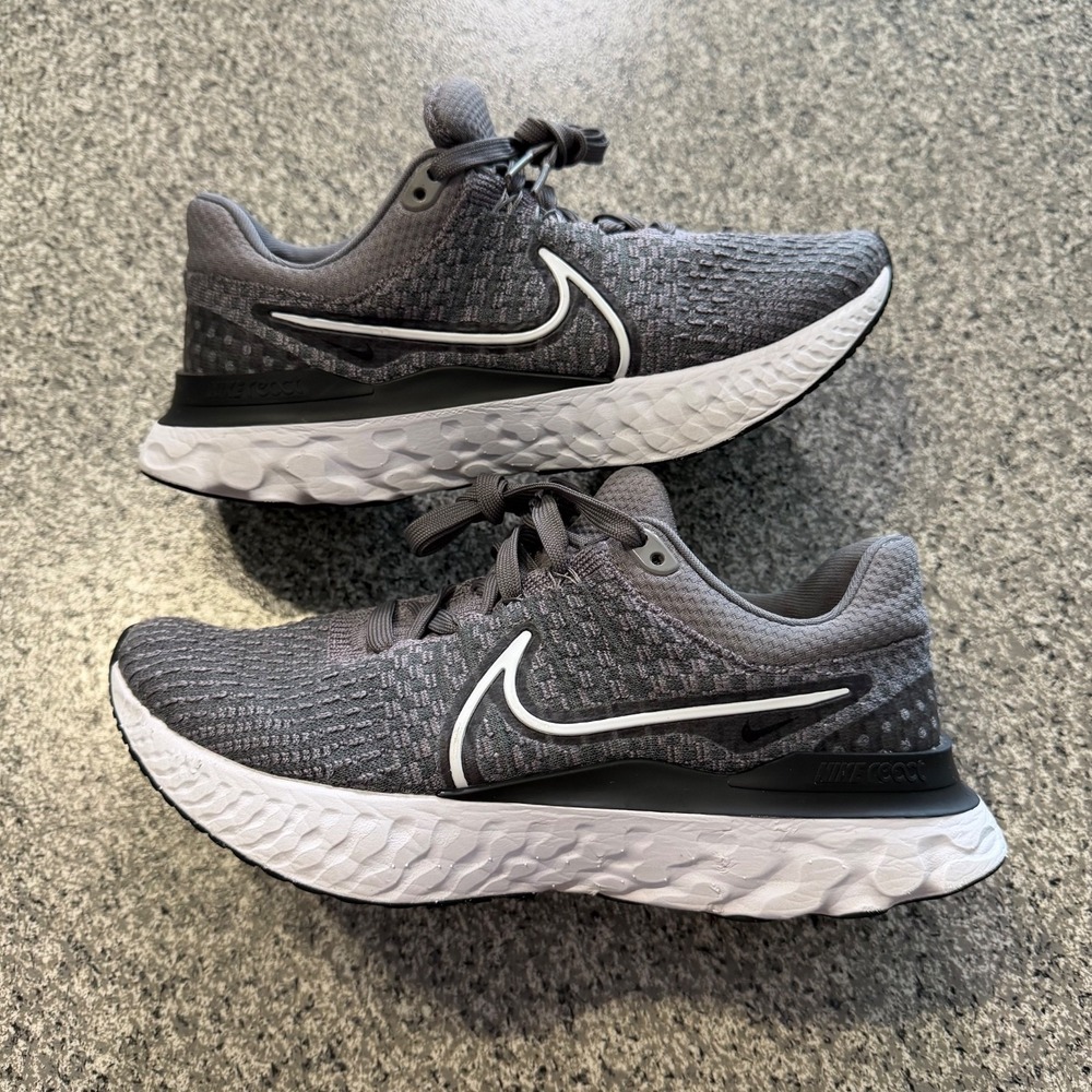 Nike React Infinity Run Flyknit 3 Running Shoes Grey Womens 8 DQ7825-002